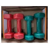 2 Pair 5 & 6 lb Dumbbells