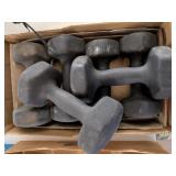 3 Pair 8,10,12 lb Dumbbells