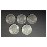 5- Bicentennial Eisenhower Dollars