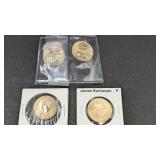 2 Presidental and 2 Sacagawea Dollars