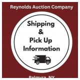Shipping & Pick Up Information