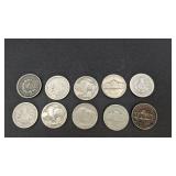 10 Assorted Nickels 1907-964