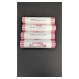 4 Uncirculated Pennies Rolls 2010 2 P and 2 D