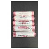 Lincoln Commemorative Pennies 5 Rolls 2009 P and D