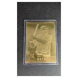 Danbury Mint Issue Baby Ruth Gold Baseball Card