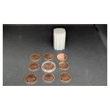 9- 1 oz Copper Coins