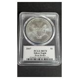 2017 $1, PCGS MS70, Silver Eagle First Strike