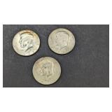 3- 40% Silver Half Dollars