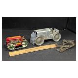 2- Marx Tin Wind-up Tractor Toys
