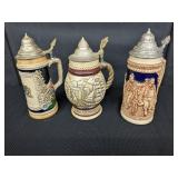 3 Assorted Beer Steins