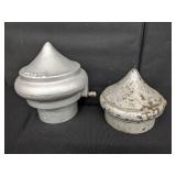 2 Cast Iron Railroad Sign Finials