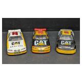 3 Caterpillar Race Cars