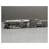 AHM HO Scale A.T. & S.F.  #102 Locomotive & Tender
