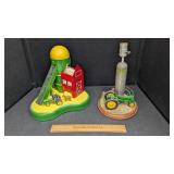 John Deere Farm Toy and Lamp