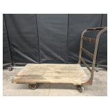 24" x 42" x 35"H  Wooden Warehouse Cart