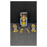 Caterpillar Racing Die Cast Race Car & Bobble Head
