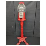 40" Cast Metal & Glass Gumball Machine