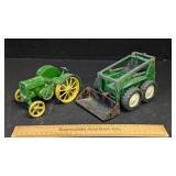 John Deere Tractor & Ertl Skidloader 1/16 Scale