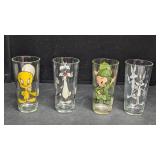 4- Looney Tunes Warner Brothers Drinking Glasses