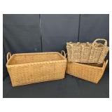 3 Assorted Woven Baskets