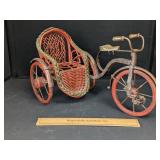 Ricksaw Tricycle Pedicab Wood, Metal and Wicker