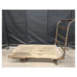 24" x 42" x 35"H  Wooden Warehouse Cart