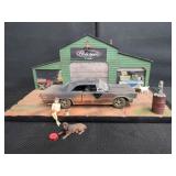 Custom Garage Diorama with Figures