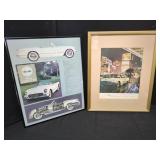 Framed 1953 Corvette Prints Set of Two