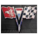 Chevrolet Corvette porcelain over metal sign