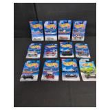 12 Hot Wheels Die-Cast Cars