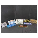 Assorted License Plates and Signs