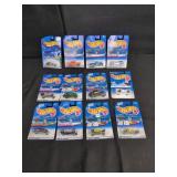 12 Hot Wheels Die-Cast Cars