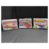 3 Kits: Monkeemobile, Corvette ZR-1, Austin Powers