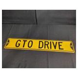 Metal GTO Drive Sign