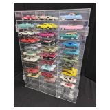 30 Model Car Ornaments in Display Case