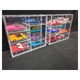Johnny Lighting Display Cases with 12 Cars