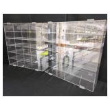 Two 1/18 scale composite display cases