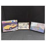 3 Model Kits: Corvette, Mechanics, Garage