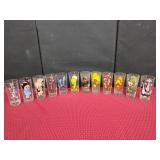 12 Mixed Looney Tunes Glasses