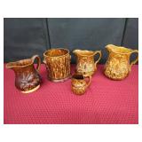 Five Ceramic Pitchers and Vessels