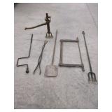 Six Rustic Metal Tools
