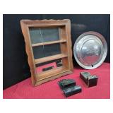 Shelving Unit and Advertising Metal Items