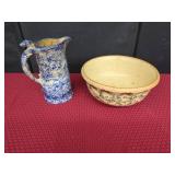 Ceramic Pitcher and Bowl