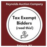 Tax Exempt Bidders Important