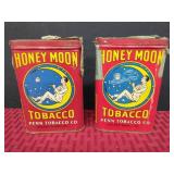 Two Honey Moon Tobacco Tins