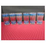 Six Pepsi-Cola Glass Glasses