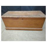 Wooden Storage Chest with Hinged Lid