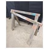 Pair of Wooden Sawhorses
