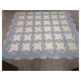 Patchwork Quilt With Scalloped Edges