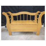 Oak Bench With Under Storage